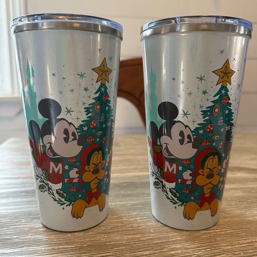 2 Christmas Disney Travel mugs